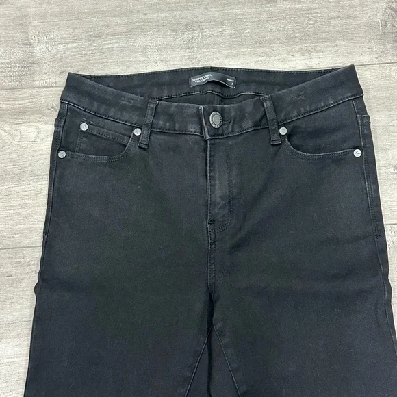 Women's Simply Vera Wang 2 XS Ankle Jeans Denim Black Skinny Stretch Slender - Picture 6 of 9